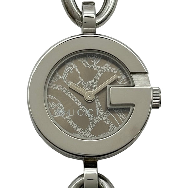 グッチ GUCCI チェーンウォッチ 107 ブラウン系 ステンレススチール