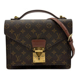ルイ・ヴィトン LOUIS VUITTON モンソー M51187 ブラウン モノグラム/レザー レディース ショルダーバッグ