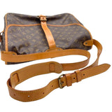 ルイ・ヴィトン LOUIS VUITTON ソミュール35 M42254 ブラウン ゴールド金具 モノグラムキャンバス レディース ショルダーバッグ