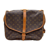 ルイ・ヴィトン LOUIS VUITTON ソミュール35 M42254 ブラウン ゴールド金具 モノグラムキャンバス レディース ショルダーバッグ