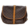 ルイ・ヴィトン LOUIS VUITTON ソミュール35 M42254 ブラウン ゴールド金具 モノグラムキャンバス レディース ショルダーバッグ