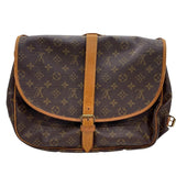ルイ・ヴィトン LOUIS VUITTON ソミュール35 M42254 ブラウン ゴールド金具 モノグラムキャンバス レディース ショルダーバッグ