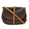 ルイ・ヴィトン LOUIS VUITTON ソミュール35 M42254 ブラウン ゴールド金具 モノグラムキャンバス レディース ショルダーバッグ