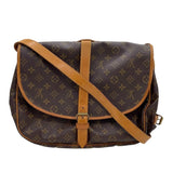 ルイ・ヴィトン LOUIS VUITTON ソミュール35 M42254 ブラウン ゴールド金具 モノグラムキャンバス レディース ショルダーバッグ