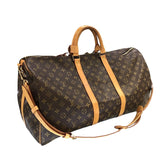 ルイ・ヴィトン LOUIS VUITTON キーポル・バンドリエール55 ブラウン ゴールド金具 モノグラムキャンバス レディース ボストンバッグ