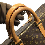 ルイ・ヴィトン LOUIS VUITTON キーポル・バンドリエール55 ブラウン ゴールド金具 モノグラムキャンバス レディース ボストンバッグ