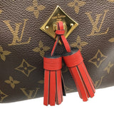 ルイ・ヴィトン LOUIS VUITTON サントンジュ M43556 ブラウン×レッド モノグラムキャンバス レディース ショルダーバッグ