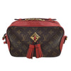 ルイ・ヴィトン LOUIS VUITTON サントンジュ M43556 ブラウン×レッド モノグラムキャンバス レディース ショルダーバッグ