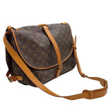 ルイ・ヴィトン LOUIS VUITTON ソミュール35 M42254 ブラウン モノグラムキャンバス ユニセックス ショルダーバッグ