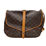 ルイ・ヴィトン LOUIS VUITTON ソミュール35 M42254 ブラウン モノグラムキャンバス ユニセックス ショルダーバッグ