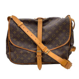 ルイ・ヴィトン LOUIS VUITTON ソミュール35 M42254 ブラウン モノグラムキャンバス ユニセックス ショルダーバッグ
