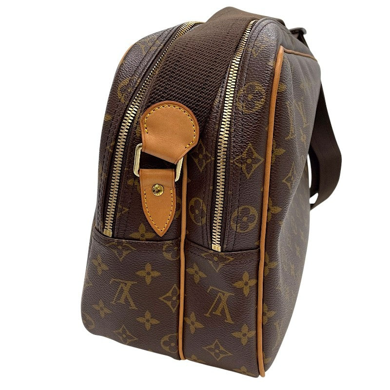 ルイ・ヴィトン LOUIS VUITTON リポーターGM M45252 ブラウン ゴールド