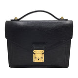 ルイ・ヴィトン LOUIS VUITTON モンソー28 M52122 ノワール ゴールド金具 エピレザー レディース ハンドバッグ