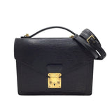 ルイ・ヴィトン LOUIS VUITTON モンソー28 M52122 ノワール ゴールド金具 エピレザー レディース ハンドバッグ