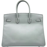 エルメス HERMES バーキン35 T刻印 ブルーグラシエ シルバー金具 エプソン レディース ハンドバッグ
