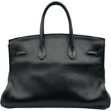 エルメス HERMES バーキン35 □H刻印 ブラック シルバー金具 トリヨンクレマンス レディース ハンドバッグ