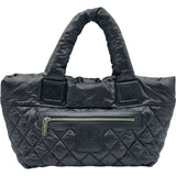 シャネル CHANEL コココクーントートPM A48610 21番台 ブラック シルバー金具 ナイロン レディース