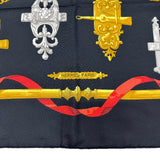 エルメス HERMES カレ90 Ferronnerie ブラック シルク100％ レディース スカーフ