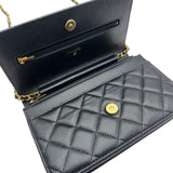 シャネル CHANEL マトラッセチェーンウォレット AP0250 ブラック ゴールド金具 キャビアスキン レディース ショルダーバッグ