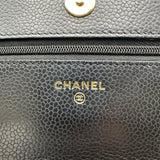 シャネル CHANEL マトラッセチェーンウォレット AP0250 ブラック ゴールド金具 キャビアスキン レディース ショルダーバッグ