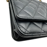 シャネル CHANEL マトラッセチェーンウォレット AP0250 ブラック ゴールド金具 キャビアスキン レディース ショルダーバッグ
