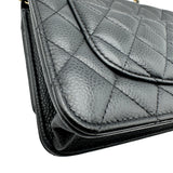 シャネル CHANEL マトラッセチェーンウォレット AP0250 ブラック ゴールド金具 キャビアスキン レディース ショルダーバッグ