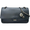 シャネル CHANEL 2.55ダブルフラップチェーンショルダー ネイビー/ボルドー/ホワイト シルバー金具 レザー レディース ショルダーバッグ