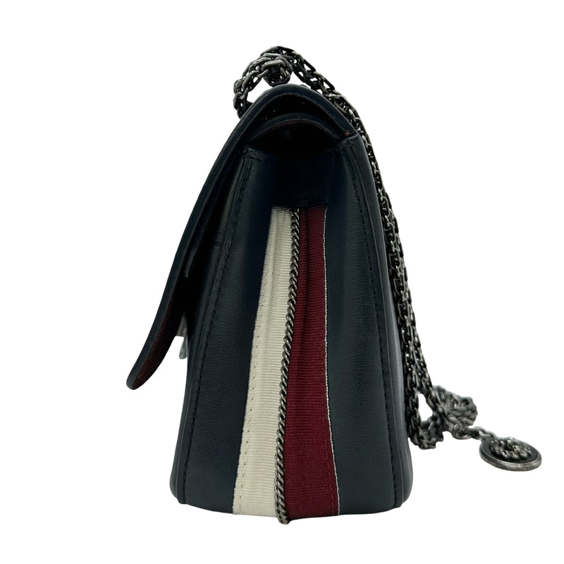 シャネル CHANEL 2.55ダブルフラップチェーンショルダー ネイビー