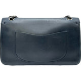 シャネル CHANEL 2.55ダブルフラップチェーンショルダー ネイビー/ボルドー/ホワイト シルバー金具 レザー レディース ショルダーバッグ