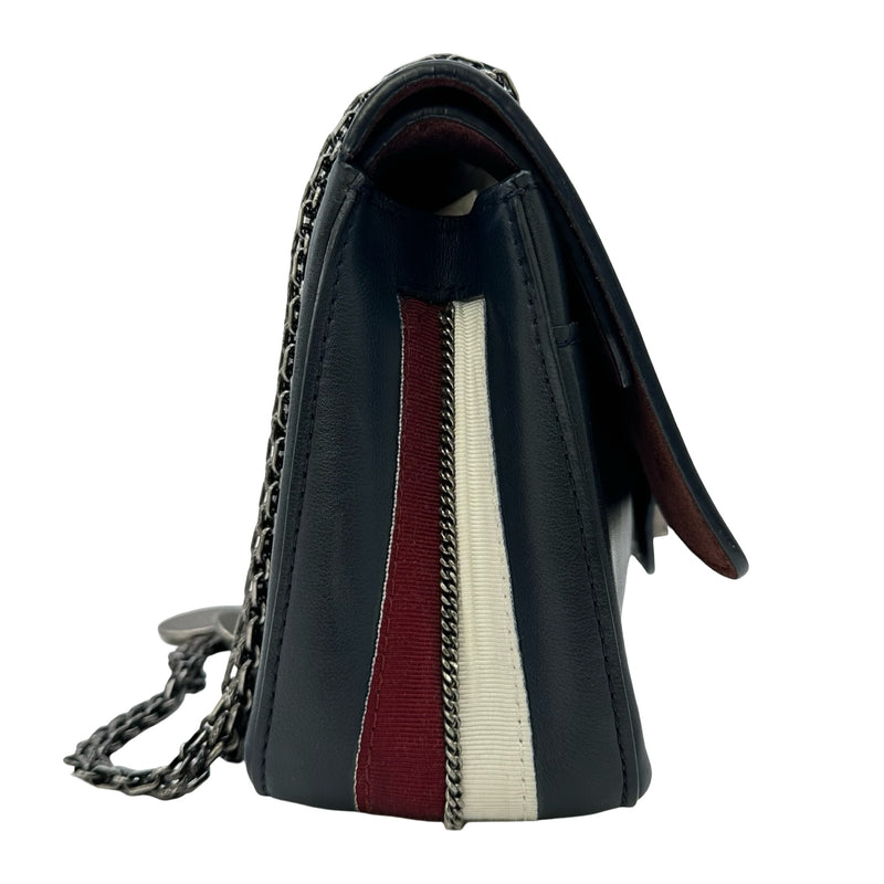 シャネル CHANEL 2.55ダブルフラップチェーンショルダー ネイビー