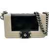 シャネル CHANEL ボーイシャネル20 15番台 ブラック/ホワイト シルバー金具 カーフスキン レディース ショルダーバッグ