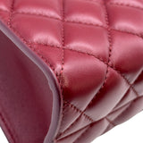 シャネル CHANEL マトラッセクラシカルハンドバッグ AS6045 ボルドー ゴールド金具 ラムスキン レディース ハンドバッグ