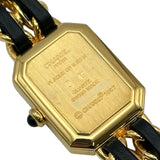 シャネル CHANEL プルミエール M H0001 ブラック ゴールドメッキ クオーツ レディース 腕時計