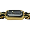 シャネル CHANEL プルミエール M H0001 ブラック ゴールドメッキ クオーツ レディース 腕時計