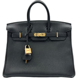 エルメス HERMES バーキン25 Z刻印 ブラック ゴールド金具 トゴ レディース ハンドバッグ