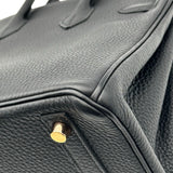 エルメス HERMES バーキン25 Z刻印 ブラック ゴールド金具 トゴ レディース ハンドバッグ