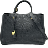 ルイ・ヴィトン LOUIS VUITTON モンテーニュGM M41069 ブラック モノグラム・アンプラント レディース ショルダーバッグ
