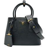 プラダ PRADA ドゥーブレ スモール 1BG443 ブラック サフィアーノレザー レディース ショルダーバッグ