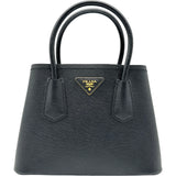 プラダ PRADA ドゥーブレ スモール 1BG443 ブラック サフィアーノレザー レディース ショルダーバッグ