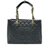 シャネル CHANEL GSTチェーントートバッグ A50995 17番台 ブラック/ゴールド金具 キャビアスキン レディース トートバッグ