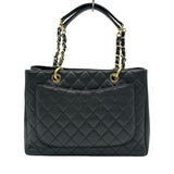 シャネル CHANEL GSTチェーントートバッグ A50995 17番台 ブラック/ゴールド金具 キャビアスキン レディース トートバッグ