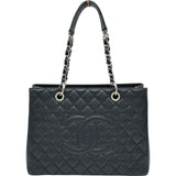 シャネル CHANEL GSTチェーントートバッグ A50995 19番台 ブラック シルバー金具 キャビアスキン レディース トートバッグ