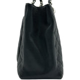 シャネル CHANEL GSTチェーントートバッグ A50995 18番台 ブラック シルバー金具 キャビアスキン レディース トートバッグ