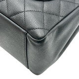 シャネル CHANEL GSTチェーントートバッグ A50995 18番台 ブラック シルバー金具 キャビアスキン レディース トートバッグ