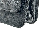 シャネル CHANEL マトラッセチェーンウォレット AP0250 30番台 ブラック ゴールド金具 キャビアスキン レディース ショルダーバッグ