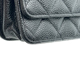 シャネル CHANEL マトラッセチェーンウォレット AP0250 30番台 ブラック ゴールド金具 キャビアスキン レディース ショルダーバッグ