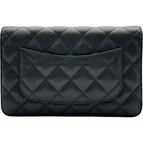 シャネル CHANEL マトラッセチェーンウォレット AP0250 30番台 ブラック シルバー金具 キャビアスキン レディース ショルダーバッグ