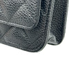 シャネル CHANEL マトラッセチェーンウォレット AP0250 30番台 ブラック シルバー金具 キャビアスキン レディース ショルダーバッグ