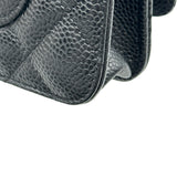 シャネル CHANEL マトラッセチェーンウォレット AP0250 30番台 ブラック シルバー金具 キャビアスキン レディース ショルダーバッグ