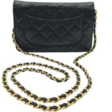 シャネル CHANEL マトラッセチェーンウォレット AP0250 ブラック ゴールド金具 キャビアスキン レディース ショルダーバッグ